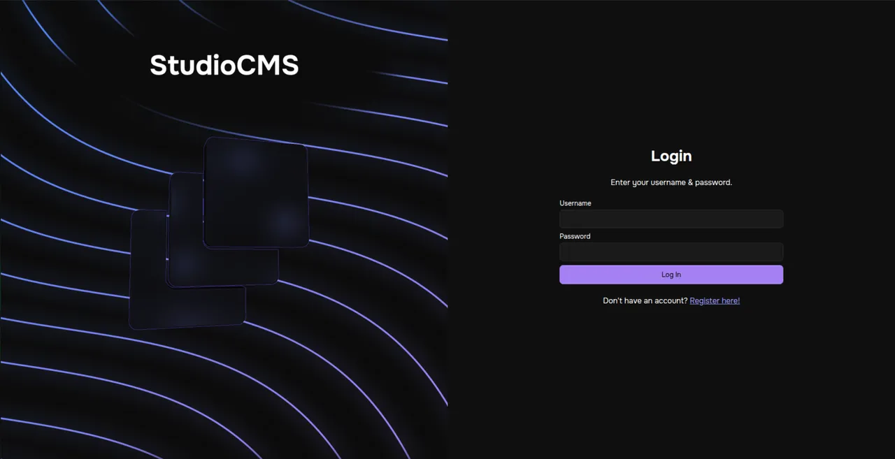 Login Page (Dark Mode)